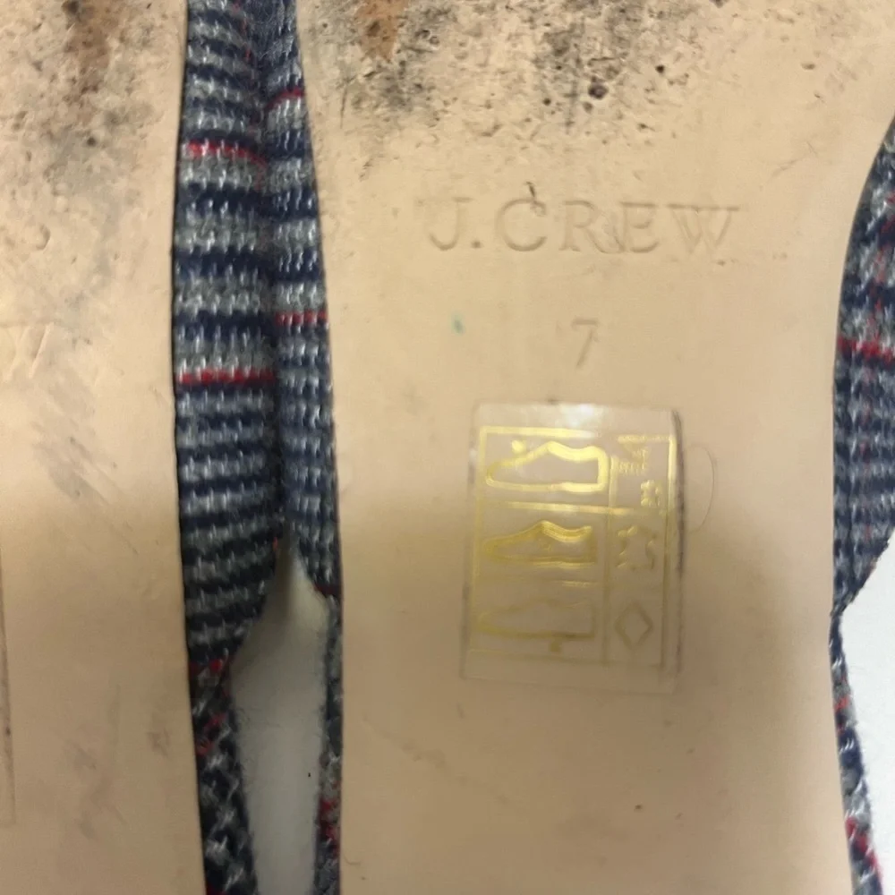 J. Crew Tweed Loafer Mules 7